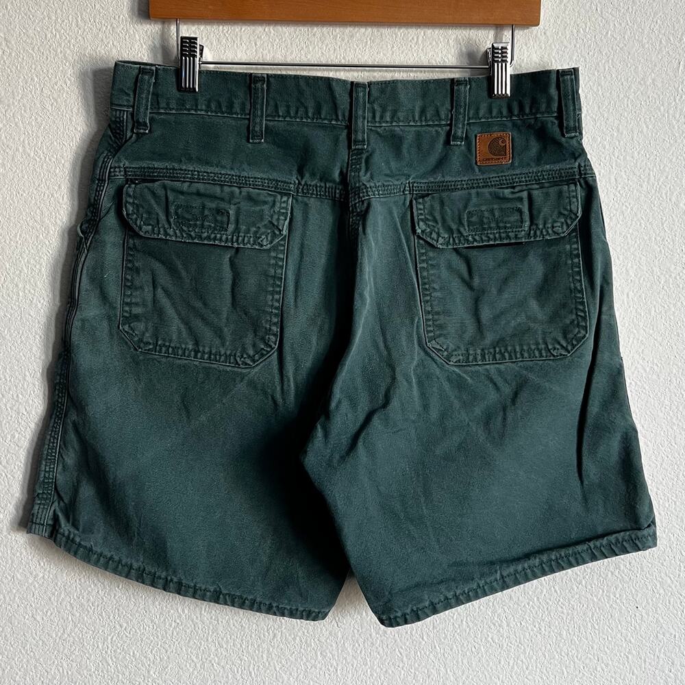Carhartt green work wear carpenter shorts